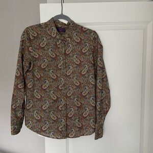Jcrew paisley button down shirt